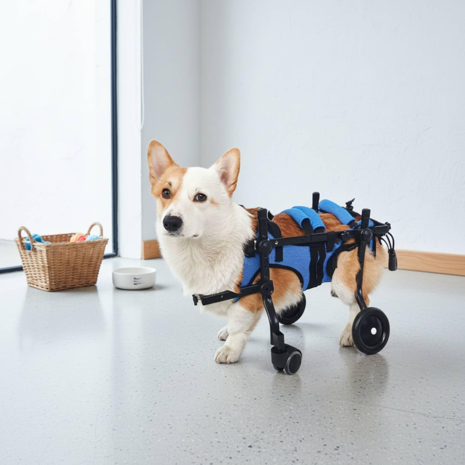Amazon.co.jp: petsola 四輪ペット車いす 4輪構造 小型犬用車いす 調節